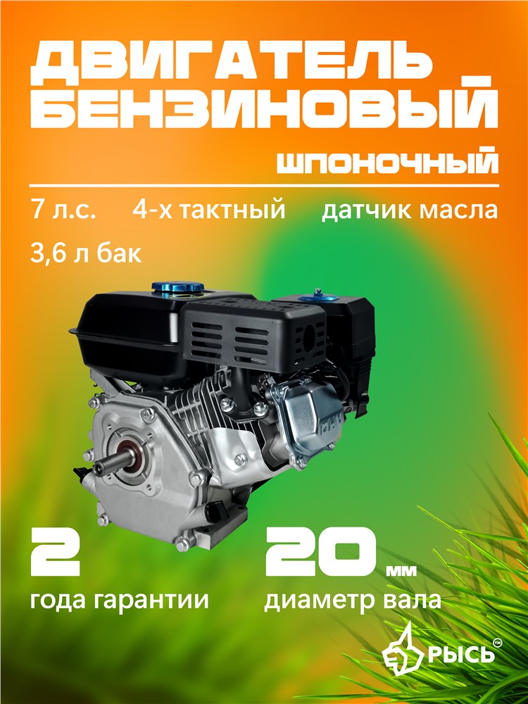 РЫСЬ Двигатели шпоночные 20 мм 20 мм (LYNX) шпоночный 20мм